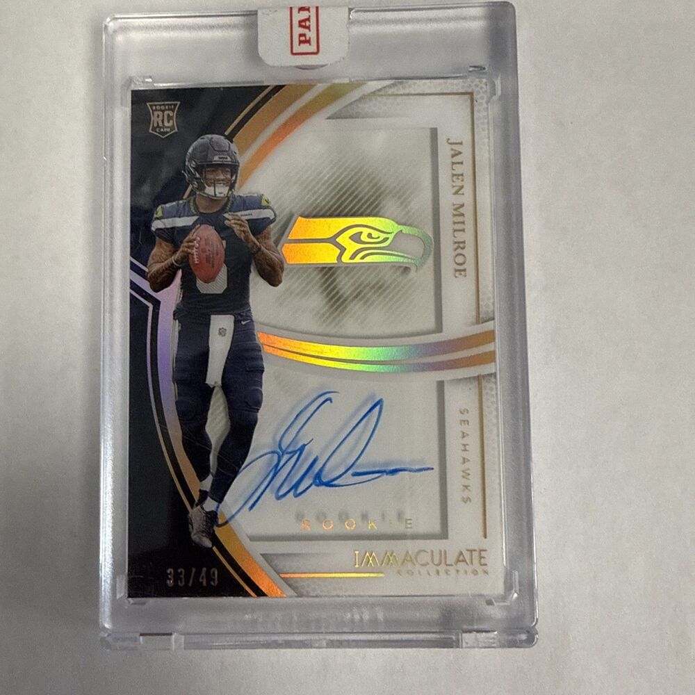 2025 Panini Immaculate Jalen Milroe #IRSS-JME Rookie Shadowbox Auto /49